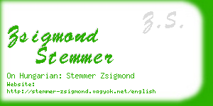 zsigmond stemmer business card